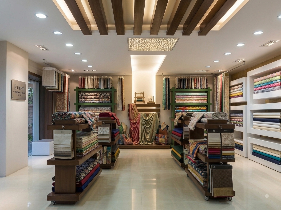 Available ready sampling, retail outlet swatches cutting collection